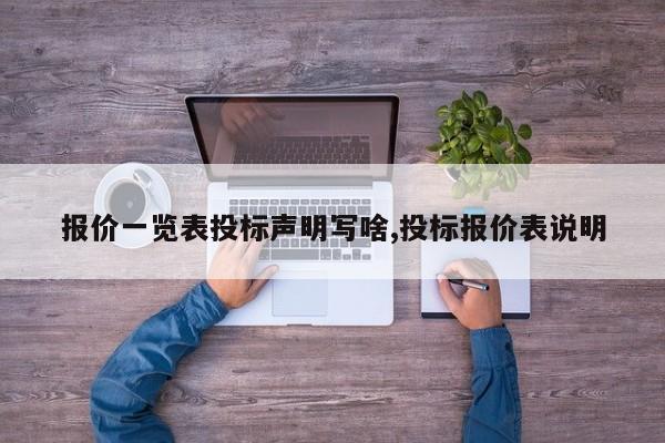 报价一览表投标声明写啥,投标报价表说明